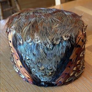 Vintage Colorful Feathered feather Hat